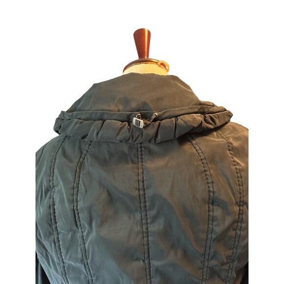 Violanti Black Puffer Coat | Faux Fur Trim | Belted |Size IT 42 | US M - Picture 9 of 13